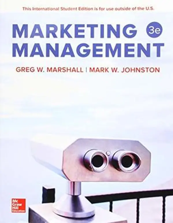 ISE Marketing Management by Greg Marshall cover