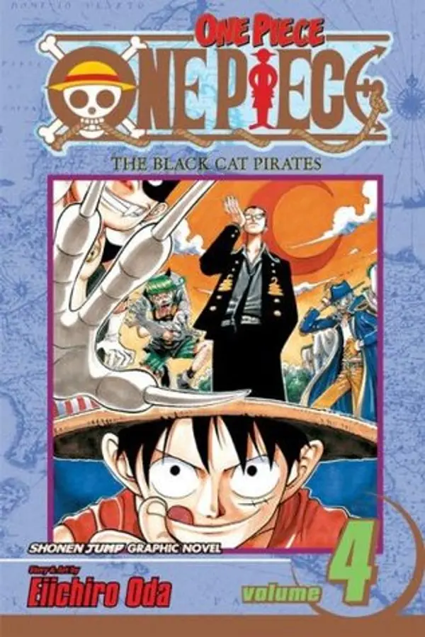 One Piece, Volume 4: The Black Cat Pirates by Eiichiro Oda cover