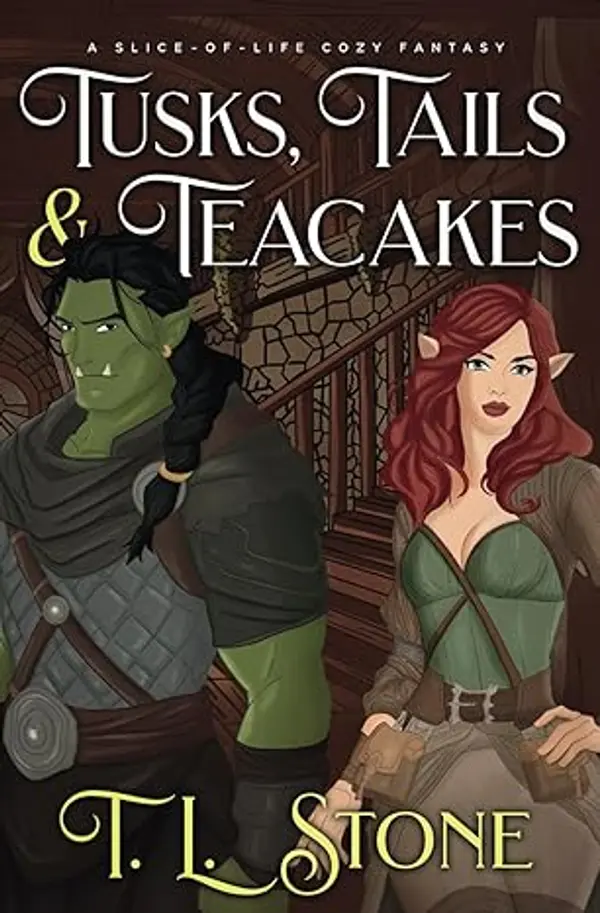 Tusks, Tails & Teacakes: A Slice-of-Life Cozy Romantic Fantasy (Tales from the Tavern) by T.L. Stone cover