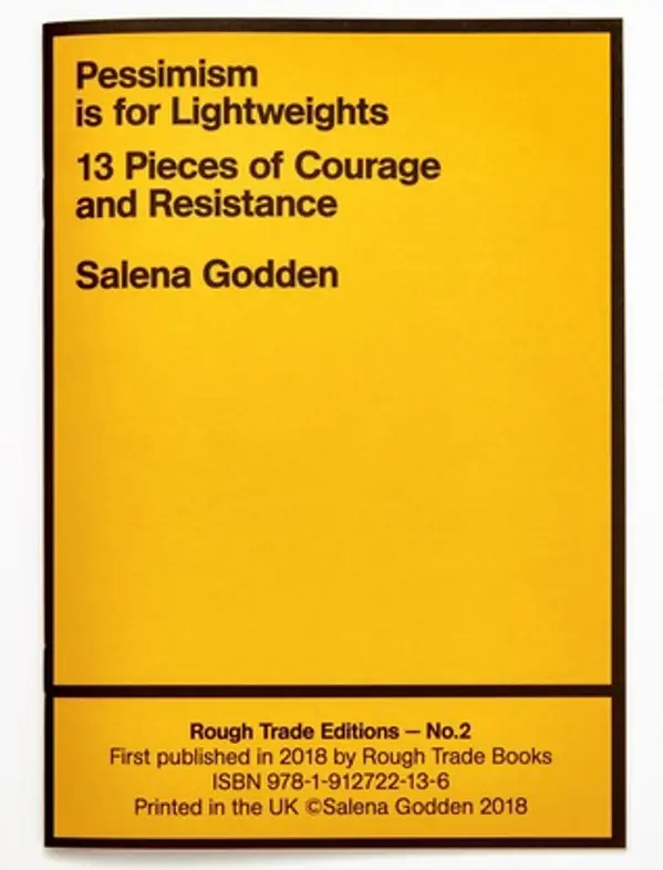 Pessimism is for Lightweights: 13 Pieces of Courage and Resistance by Salena Godden cover