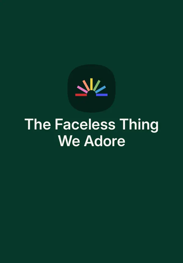 The Faceless Thing We Adore by Hester Steel Steel cover