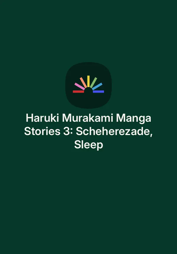 Haruki Murakami Manga Stories 3: Scheherezade, Sleep by Jean-Christophe Deveney cover