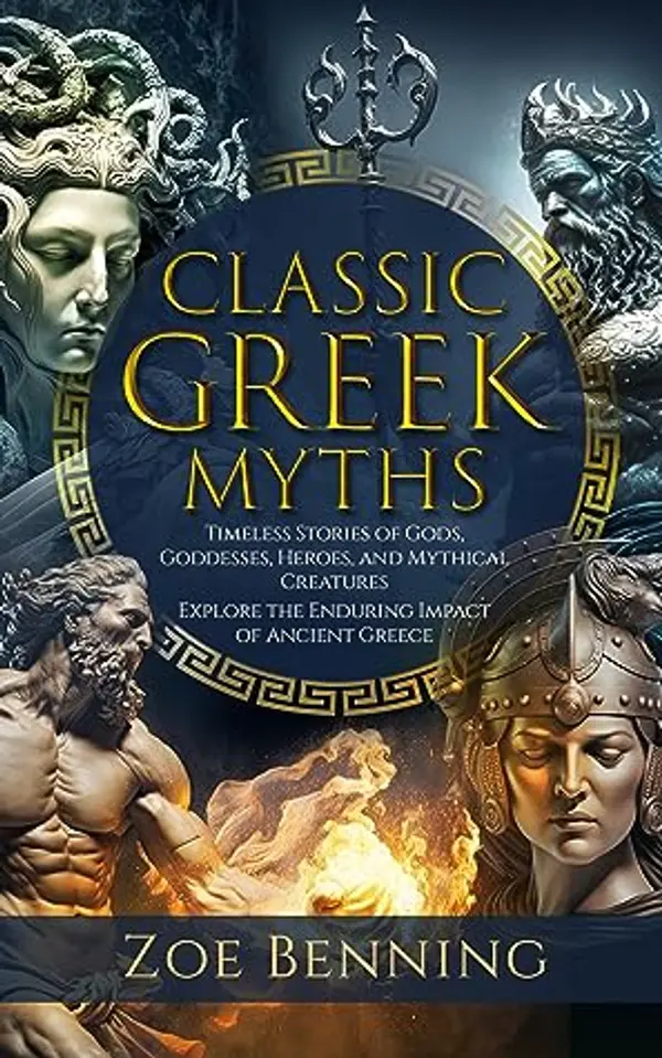 Classic Greek Myths: Timeless Stories of Gods, Goddesses, Heroes, and Mythical Creatures. Explore the Enduring Impact of Ancient Greece by Zoe Benning cover