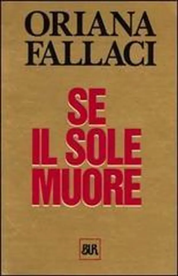 Se il sole muore by Oriana Fallaci cover