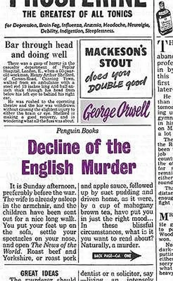 Decline of the English Murder by George Orwell cover
