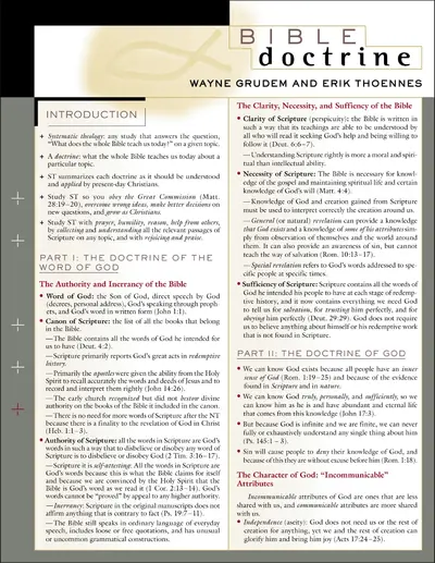 Bible Doctrine Laminated Sheet book cover