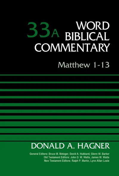 Matthew 1-13, Volume 33A book cover