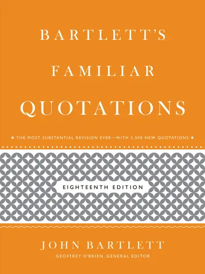 Bartlett's Familiar Quotations book cover