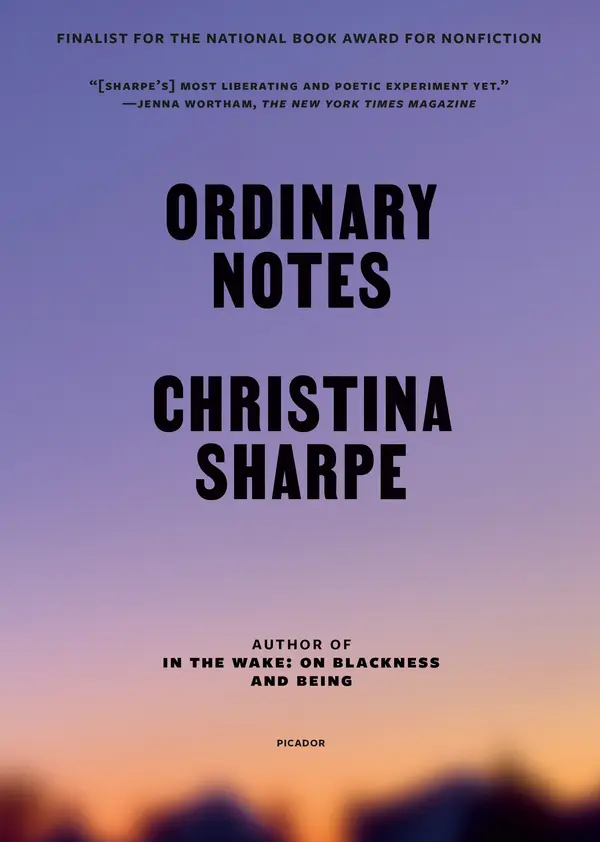 Ordinary Notes by Christina Sharpe cover