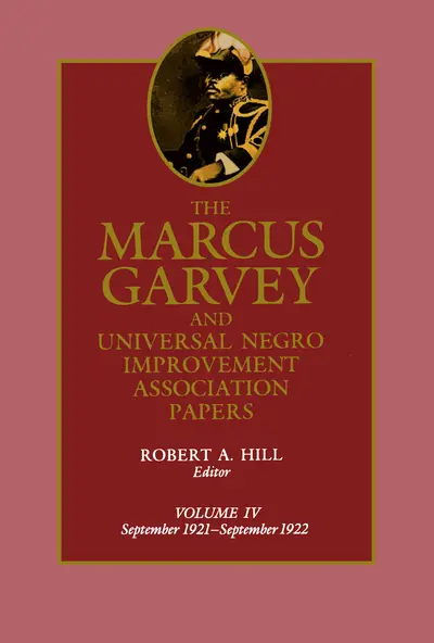 The Marcus Garvey and Universal Negro Improvement Association Papers, Vol. IV book cover