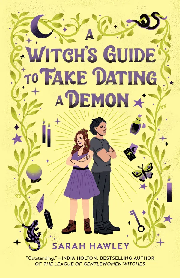A Witch's Guide to Fake Dating a Demon by Sarah Hawley cover