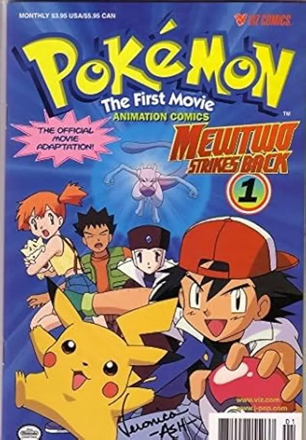Pokemon: The First Movie Animation Comics: Mewtwo Strikes Back (Viz Graphic Novel) by Takeshi Shudo cover