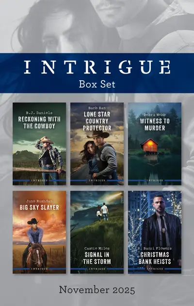 Intrigue Box Set November 2025/Reckoning With The Cowboy/Lone Star Country Protector/Witness To Murder/Big Sky Slayer/Signal In The Storm/Christmas Bank Heists book cover