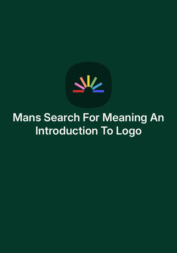 Mans Search For Meaning An Introduction To Logo by Frankl, Viktor E cover