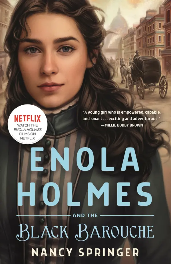 Enola Holmes and the Black Barouche by Nancy Springer cover