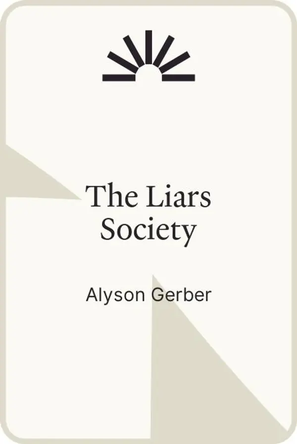The Liars Society by Alyson Gerber cover