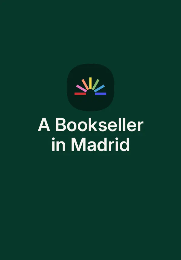 A Bookseller in Madrid by Mario Escobar cover