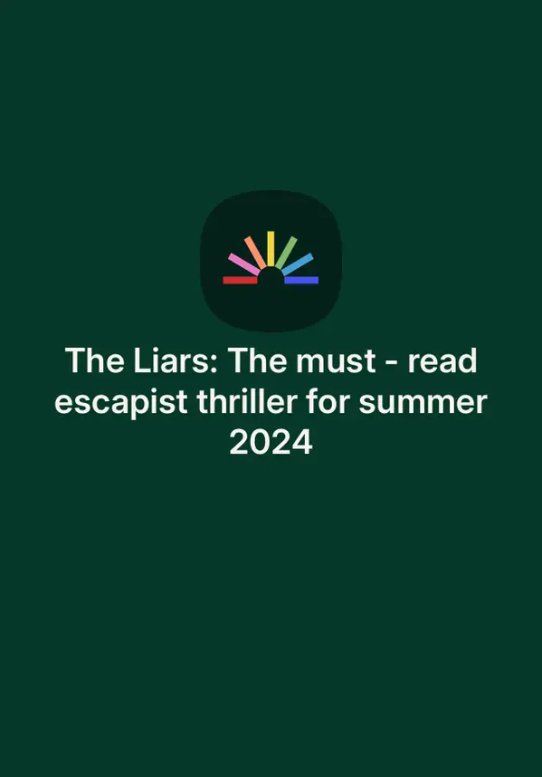 The Liars: The must-read escapist thriller for summer 2024 by Katherine Fleet cover