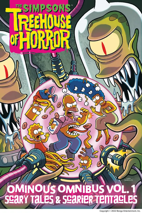 The Simpsons Treehouse of Horror Ominous Omnibus Vol. 1: Scary Tales & Scarier Tentacles by Matt Groening cover