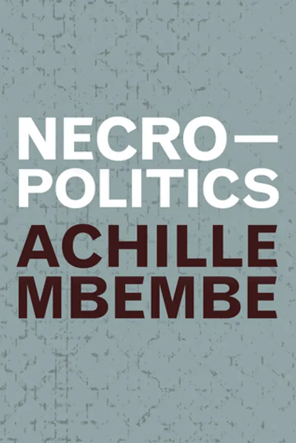 Necropolitics by Achille Mbembe cover
