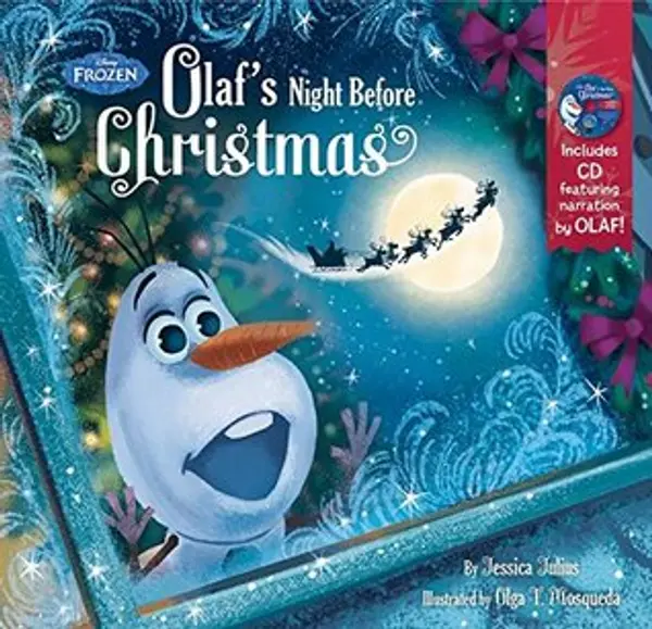 Frozen Olaf's Night Before Christmas Book & CD by Jessica Julius cover