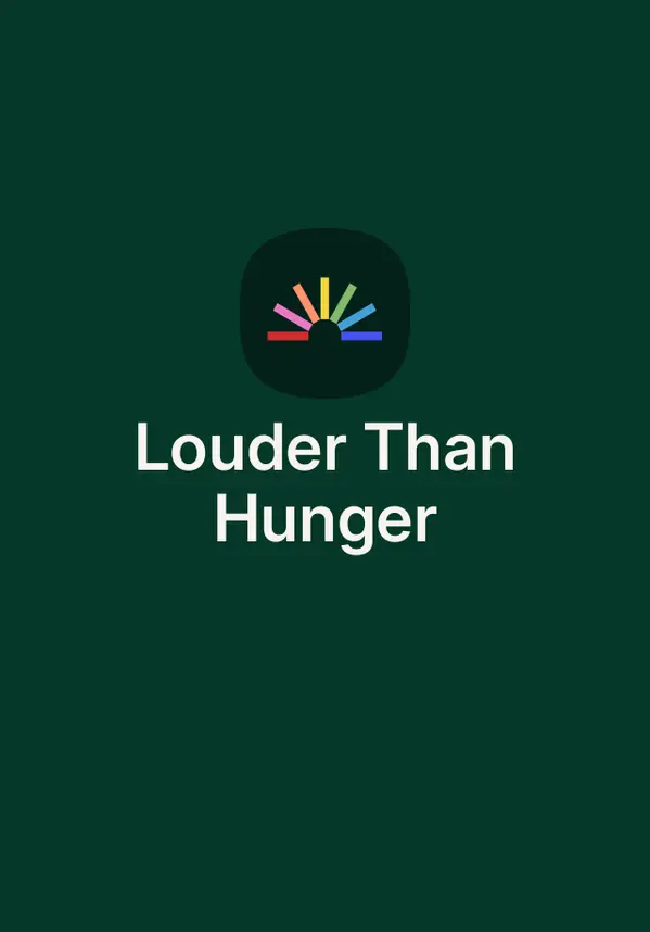 Louder Than Hunger by John Schu cover