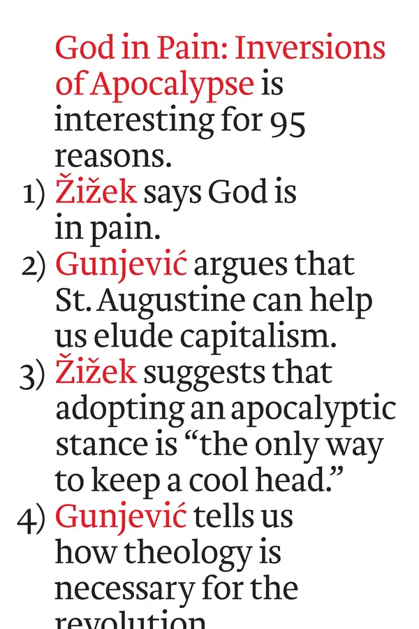 God in Pain by Slavoj Zizek, Boris Gunjevic, Ellen Elias-Bursac cover