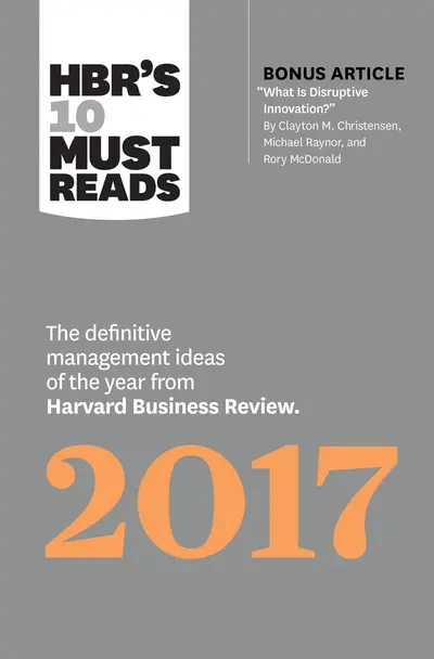 HBR's 10 Must Reads 2017 book cover