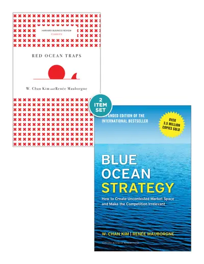 Blue Ocean Strategy with Harvard Business Review Classic Article “Red Ocean Traps” (2 Books) book cover