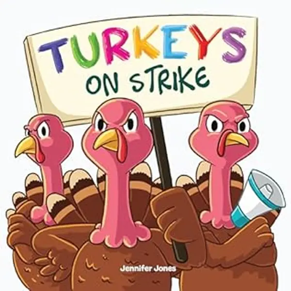 Turkeys on Strike: A Funny Thanksgiving Rhyming Read Aloud by Jennifer Jones cover