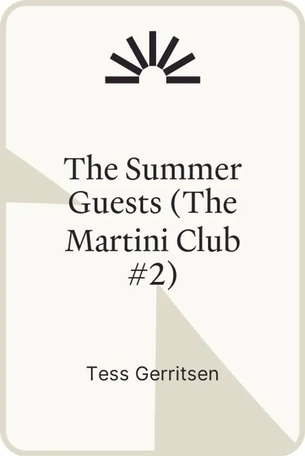 The Summer Guests (The Martini Club #2) by Tess Gerritsen cover