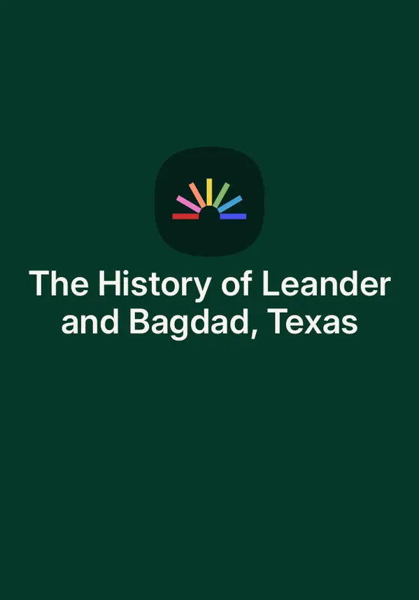 The History of Leander and Bagdad, Texas by Karen R Thompson cover