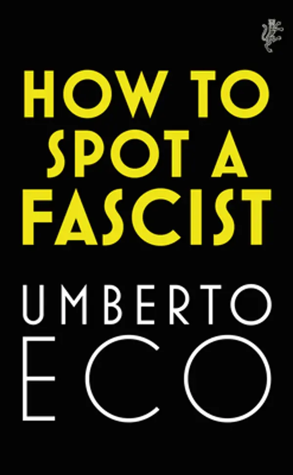 How to Spot a Fascist by Umberto Eco cover