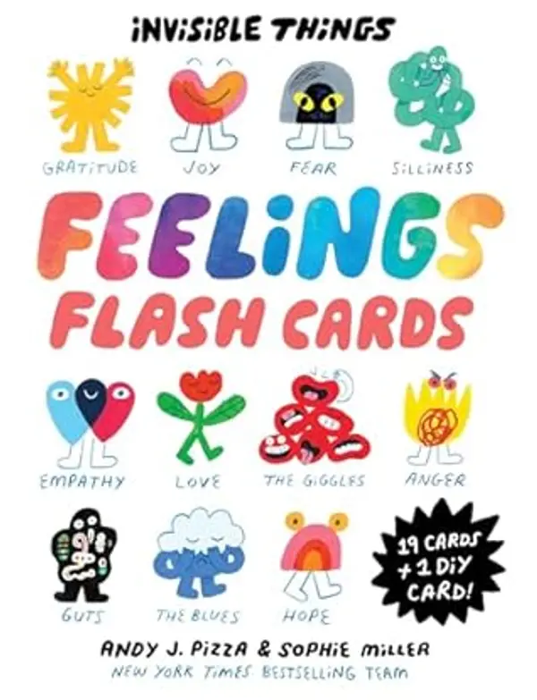 Invisible Things Feelings Flash Cards by Andy J. Pizza cover