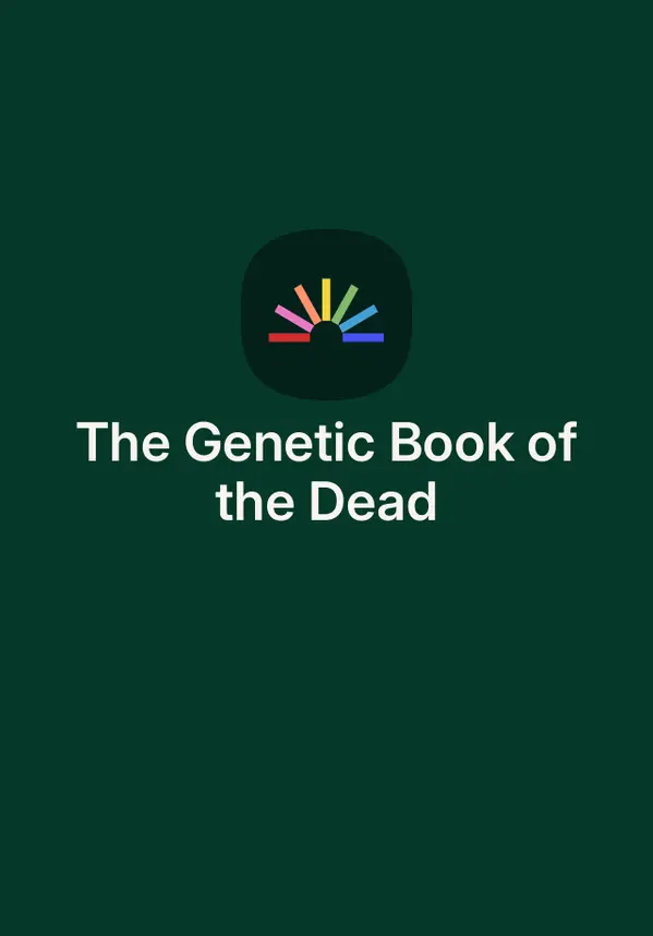 The Genetic Book of the Dead by Richard Dawkins cover