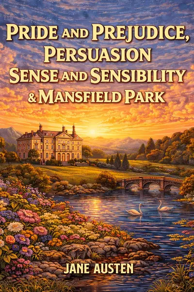 Pride and Prejudice, Persuasion, Sense and Sensibility & Mansfield Park book cover