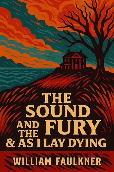 The Sound and the Fury + As I Lay Dying book cover