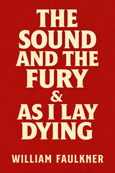 The Sound and the Fury + As I Lay Dying book cover