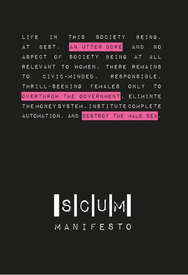 SCUM Manifesto by Valerie Solanas cover