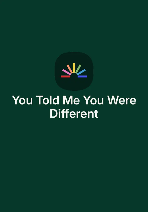 You Told Me You Were Different by Kitty Robinson cover
