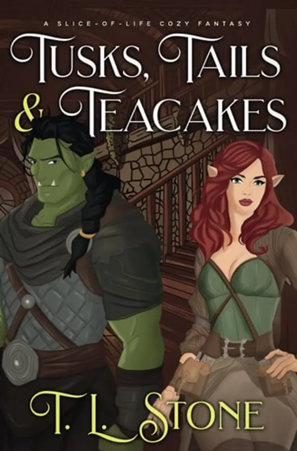 Tusks, Tails & Teacakes: A Slice-of-Life Cozy Romantic Fantasy (Tales from the Tavern) by T.L. Stone cover