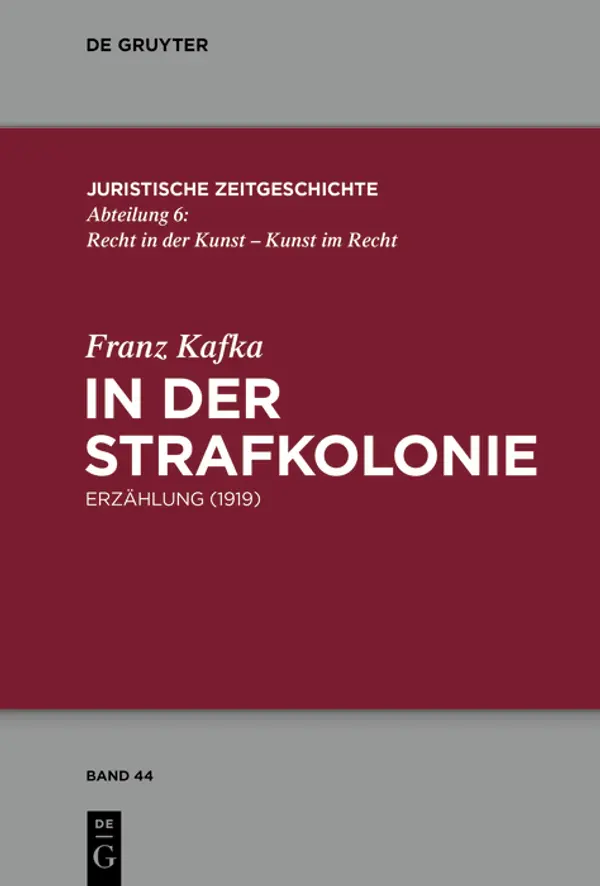 In der Strafkolonie by Franz Kafka, Roberto Bartoli, Renate Werner cover