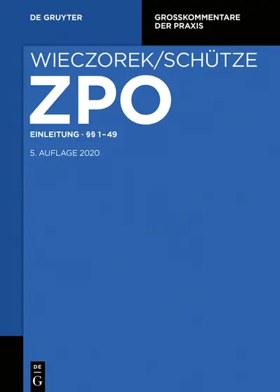 Einleitung; §§ 1-49 book cover