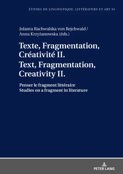 Texte, Fragmentation, Créativité II / Text, Fragmentation, Creativity II book cover