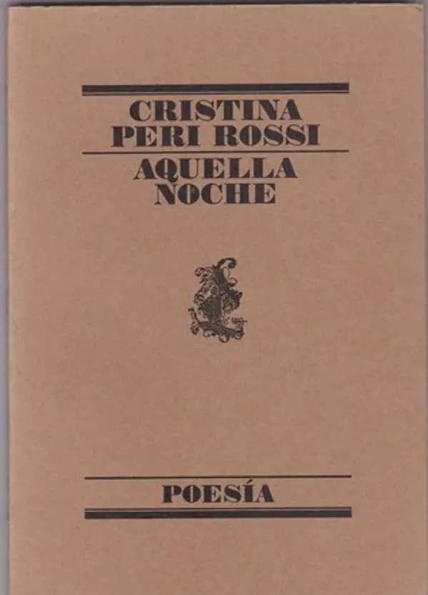 Aquella noche by Cristina Peri Rossi cover