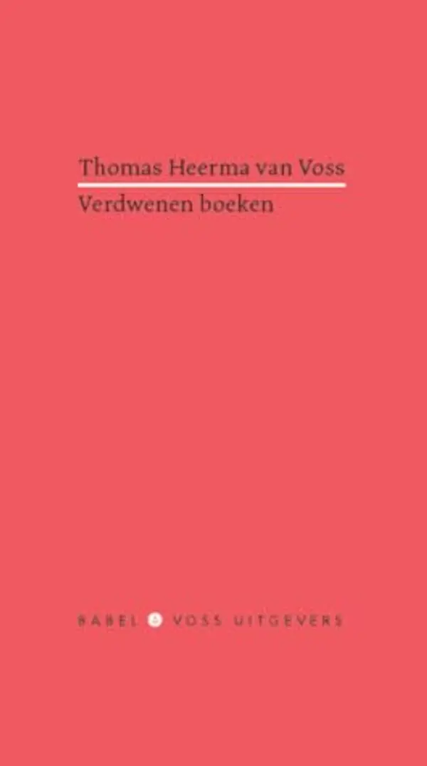 Verdwenen boeken by Thomas Heerma van Voss cover