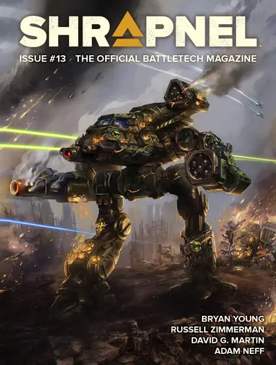 BattleTech: Shrapnel, Issue #13 (The Official BattleTech Magazine) book cover