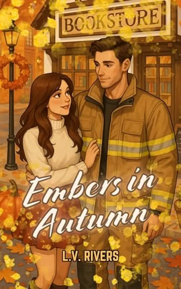 Embers in Autumn: A Spicy Small-Town Firefighter Cozy Romance by L.V. Rivers cover