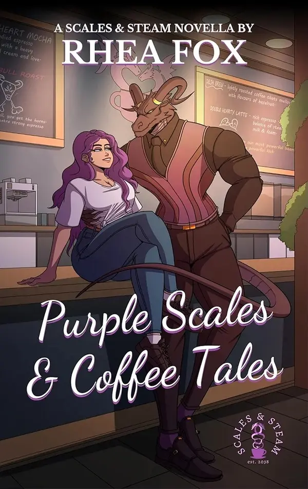 Purple Scales & Coffee Tales: A Scales & Steam Novella by Rhea Fox cover