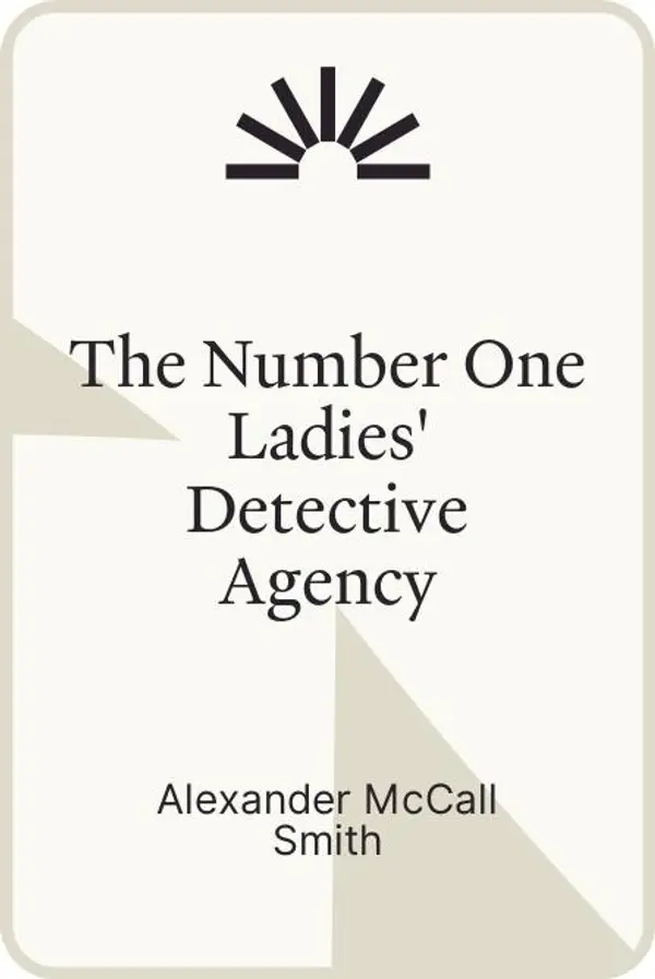 The Number One Ladies' Detective Agency by Alexander McCall Smith cover
